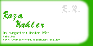 roza mahler business card