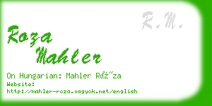 roza mahler business card